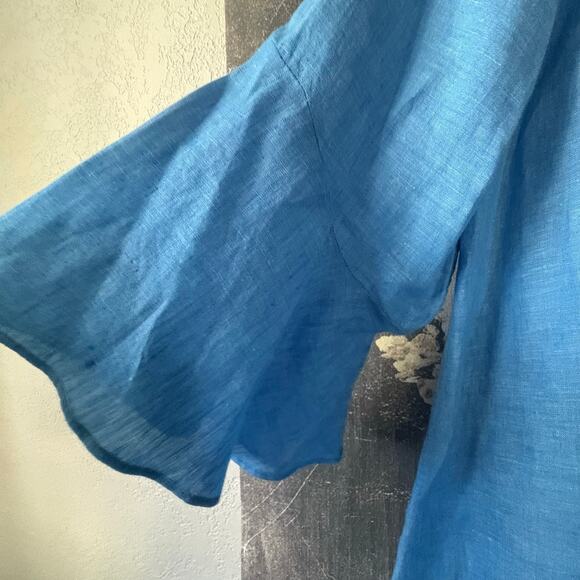 NWOT Lilly Pulitzer Linley Linen Coverup Button Up Shirt Dress Size Large - Picture 12 of 13